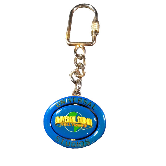 Universal Studios Hollywood Spinner Keychain Blue - Picture 1 of 3